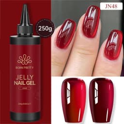 BORN PRETTY 250g Super Top Coat Gel Nail Polish Base Gel Matte Top Coat Jelly Gel Rubber Base Gel Soak Off Big Volume Varnish