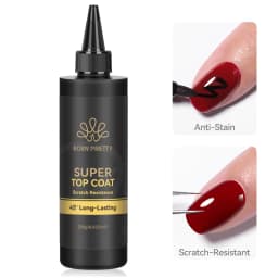 BORN PRETTY 250g Super Top Coat Gel Nail Polish Base Gel Matte Top Coat Jelly Gel Rubber Base Gel Soak Off Big Volume Varnish
