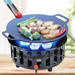 19800W High-Power Strong Fire 7-Core Camping Stove Portable Gas Burner Windproof Electronic Ignition Camping Equipment