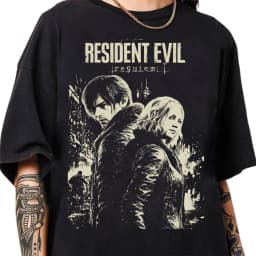 Retro Resident Evil Requiem T-shirt, Resident Evil Game T-shirt, Summer New Cotton Retro Unisex Casual Fashion T-shirt