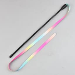 Interactive Coloured Ribbon Cat Toys Teasing Catd Stick Satin Ribbon Cat Stick Toys Kitten Playing Teaser Wand Toy Pet Supplies