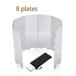 8 Plates / 10 Plates Aluminum Alloy Stove Windscreen Ultralight Foldable Stove Windshield Camping Stove Gas Stove Wind Shield