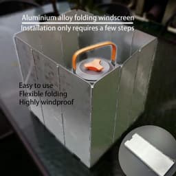 8 Plates / 10 Plates Aluminum Alloy Stove Windscreen Ultralight Foldable Stove Windshield Camping Stove Gas Stove Wind Shield