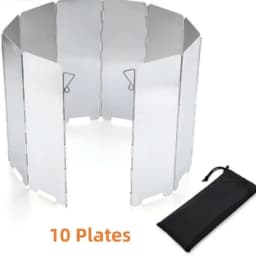 8 Plates / 10 Plates Aluminum Alloy Stove Windscreen Ultralight Foldable Stove Windshield Camping Stove Gas Stove Wind Shield