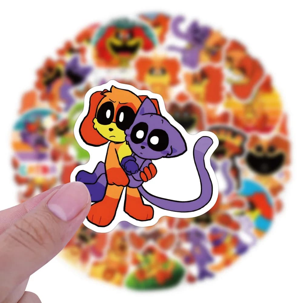 50pcs Smilling Critters Decorative Stationery Water Cup Computer Waterproof Sticker