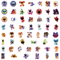 50pcs Smilling Critters Decorative Stationery Water Cup Computer Waterproof Sticker