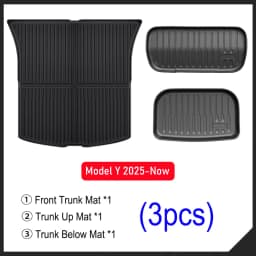 For Tesla Model Y Juniper 2025 2026 Front Rear Trunk Mats Cargo Mat Liner Seat Back Cover Pads All Weather Interior Accessories
