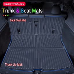 For Tesla Model Y Juniper 2025 2026 Front Rear Trunk Mats Cargo Mat Liner Seat Back Cover Pads All Weather Interior Accessories