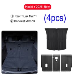 For Tesla Model Y Juniper 2025 2026 Front Rear Trunk Mats Cargo Mat Liner Seat Back Cover Pads All Weather Interior Accessories