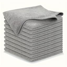 5-20Pcs Light Gray Microfiber Kitchen Towels, Ultra Absorbent Soft Cleaning Cloths, Stain Remover Dish Cloths Set