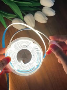 5V USB COB LED Strip Light Touch Dimmer Flexible Light Tape Waterproof 320LEDs/m for Room Cabinet Mirror DIY Ambient Backlight