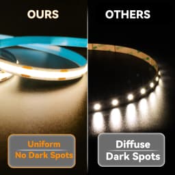 5V USB COB LED Strip Light Touch Dimmer Flexible Light Tape Waterproof 320LEDs/m for Room Cabinet Mirror DIY Ambient Backlight