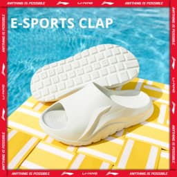 Li-Ning Unisex E-SPORTS CLAP Slippers Lightweight Breathable Thick Heel LiNing Stylish Soft Casual Sandals AGAW007