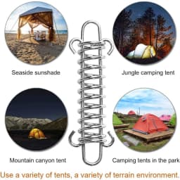 4/6/10Pcs Dog Leash Shock Absorber Spring Dog Tie Out Shock Buffer Spring Galvanized Steel Outdoor Camping Tent Rope Tensioner