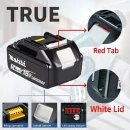 100% Original Makita 18V Tool Battery, 6.0Ah Stable Power Output,for Makita 18V LXT Series Power Tool Replace The Battery