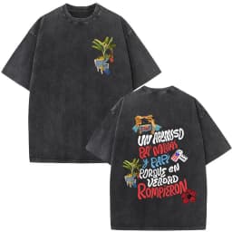Rapper Bad Bunny Vintage Washed T Shirts Debi Tirar Mas Fotos DTMF T-shirts Men's Clothing Fashion High Quality T-shirt Couples