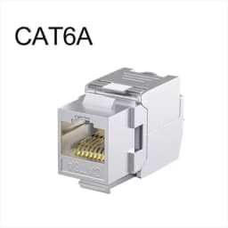 Cat6a Cat7 Keystone Jack Cat7 RJ45 STP Tool-Less Type Zinc Alloy Module Jacks Adapter Coupler for 22 to 26 AWG