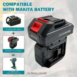 2 in 1 Battery Adapter for Makita 18V Batteries Work for Makita Impact Drill Wrench Screwdrivers(No battery,No Tools)