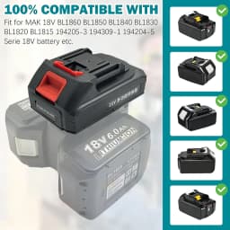 2 in 1 Battery Adapter for Makita 18V Batteries Work for Makita Impact Drill Wrench Screwdrivers(No battery,No Tools)