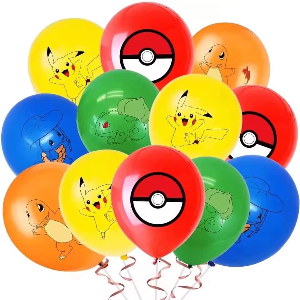 10/20pcs Pokemon Latex Balloons Birthday Party Supplies Cartoon Pikachu Balloon Baby Shower Kids Favor for Party Decorations