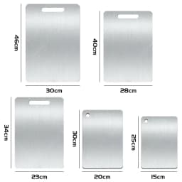 WXCOO Chopping Board Stainless Steel Double Sided Thickened Kneading Dough Board Kitchen Household Fruit Cutting Block