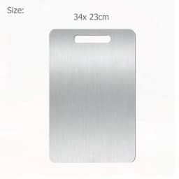 WXCOO Chopping Board Stainless Steel Double Sided Thickened Kneading Dough Board Kitchen Household Fruit Cutting Block