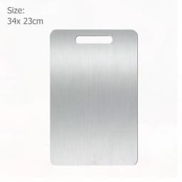 WXCOO Chopping Board Stainless Steel Double Sided Thickened Kneading Dough Board Kitchen Household Fruit Cutting Block