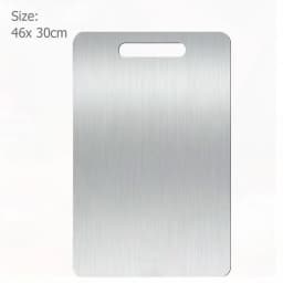 WXCOO Chopping Board Stainless Steel Double Sided Thickened Kneading Dough Board Kitchen Household Fruit Cutting Block
