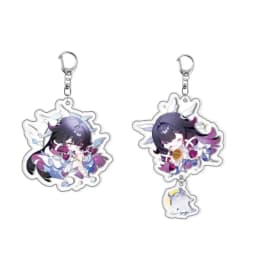 Game Genshin Columbina Hyposelenia Damselette Acrylic Keychain Backpack Pendant and Figure Stand Model Plate Desktop Decor Gift