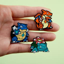 New Creative Anime Isekai Monster Charizard Brooch Badge Blastoise Venusaur Enamel Lapel Pins For Collectors