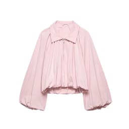 NLZGMSJ Women Bomber Jacket 2026 Spring Ball Sleeve Folds Zipper Loose Coat Female Casual Oversize Top Y2K