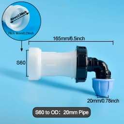 Extension Joint Water IBC Tank Fittings S60 IBC Tank To 20/25/32mm PE Pipe Adapter Garden Irrigation Watering Quick Connector