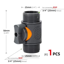 1/4 3/8'' 1/2'' 3/4'' Hose Quick Connecter Plastic Rubber Coupling Adapter Pipe Tubing Irrigation System Coupler Shut Off Valve