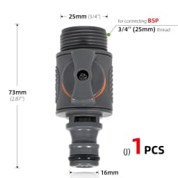 1/4 3/8'' 1/2'' 3/4'' Hose Quick Connecter Plastic Rubber Coupling Adapter Pipe Tubing Irrigation System Coupler Shut Off Valve