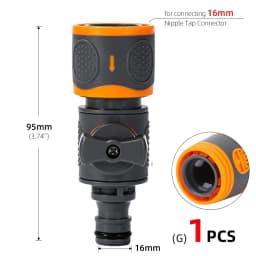 1/4 3/8'' 1/2'' 3/4'' Hose Quick Connecter Plastic Rubber Coupling Adapter Pipe Tubing Irrigation System Coupler Shut Off Valve