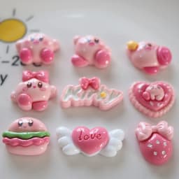 Cute Cartoon Kirby Chef Shoe Charms DIY Decorations for Clogs Sandals Funny Cartoon Shoe Accessories Holiday Gift for Boys Girls