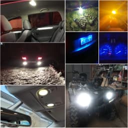 2/10pcs W5W 194 T10 Glass Housing Cob LED Car bulb 3000K 6000K White Blue Red Wedge License Plate Lamp Dome Light