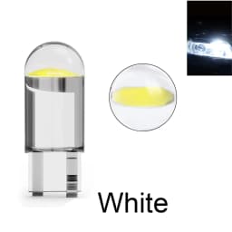 2/10pcs W5W 194 T10 Glass Housing Cob LED Car bulb 3000K 6000K White Blue Red Wedge License Plate Lamp Dome Light
