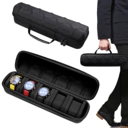 Watch Box Organizer for Men,Watch Travel Case Portable Storage Watch Display Holder for Wristwatches with anti-Move Watch Pillow