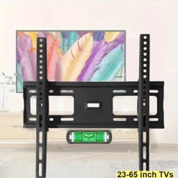 Universal TV Wall Mount Bracket for Most 23-63 in LED Plasma TV Stand Holder Max VESA 400X400mm up to 99Lbs Space Saving Home