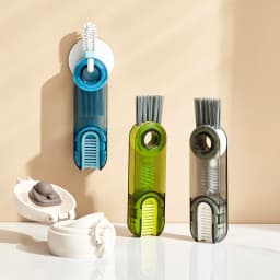 Three-In-One Cup Lid Brush Thermos Cup Gap Cleaning Artifact U-Shaped Cup Mouth Special Cleaning Brush
