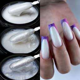 Jillnails Snow Sparkle Builder Nail Gel 100g/50g Hema TPO Free Shimmer Glitter Pink Purple Milky for Nail Extension Sculpting