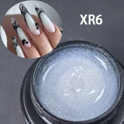 Jillnails Snow Sparkle Builder Nail Gel 100g/50g Hema TPO Free Shimmer Glitter Pink Purple Milky for Nail Extension Sculpting