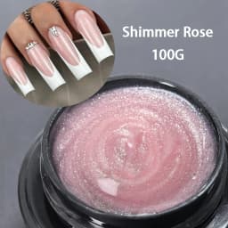 Jillnails Snow Sparkle Builder Nail Gel 100g/50g Hema TPO Free Shimmer Glitter Pink Purple Milky for Nail Extension Sculpting