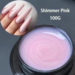 Jillnails Snow Sparkle Builder Nail Gel 100g/50g Hema TPO Free Shimmer Glitter Pink Purple Milky for Nail Extension Sculpting