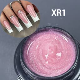 Jillnails Snow Sparkle Builder Nail Gel 100g/50g Hema TPO Free Shimmer Glitter Pink Purple Milky for Nail Extension Sculpting