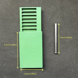 8-Compartment Metal Snuff Cigarette Case Container With Sild Lid in Aluminum Straw Pocket Size Portable Storage Box