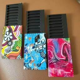 8-Compartment Metal Snuff Cigarette Case Container With Sild Lid in Aluminum Straw Pocket Size Portable Storage Box
