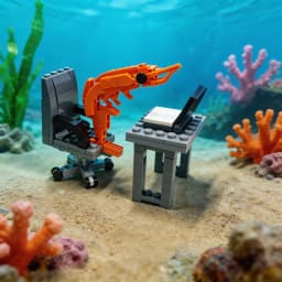 MOC Building Block Shrimp Model Figurines, Puzzle Assembly, Boys and Girls Randomly Mixing, Internet Celebrity Creative Parodies