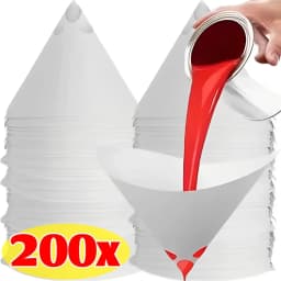 200/10Pcs Disposable Car Paint Spray Mesh Paper Filter Purifying Straining Funnel Paint Filter Conical Nylon Micron Paper Funnel